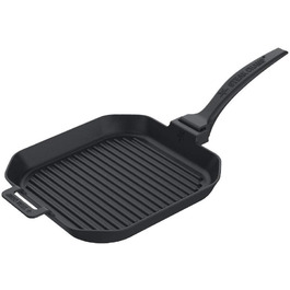 Чавунна сковорода-гриль для стейка CHAMP-чавунна сковорода-гриль 26 см (квадратна) зі знімною ручкою для відкритого вогню і