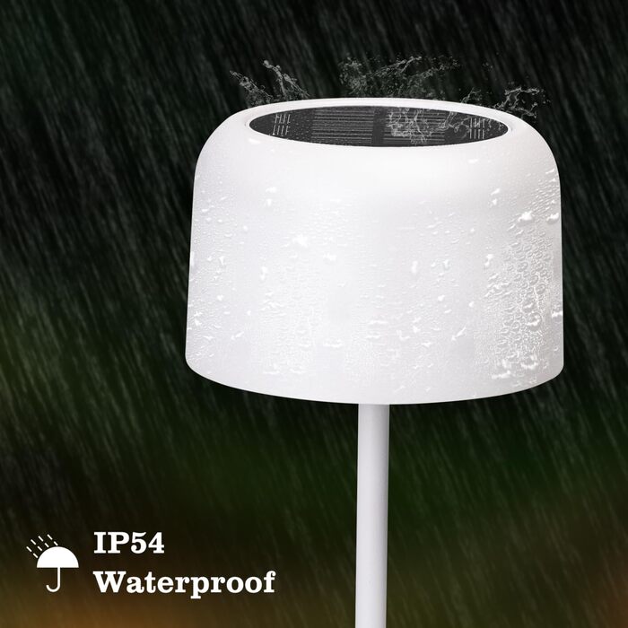 LED настільна лампа Aigostar акумуляторна, торшер бездротовий, сенсорне керування, 3 режими кольору, IP54 вологостійка, для дому та саду