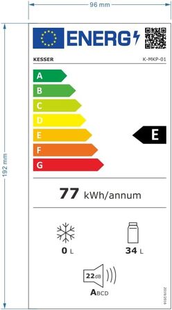 Міні-холодильник KESSER® 40L з дверцятами зі скла: ідеальний для кемпінгу, офісу, спальні, готелю, кухні. Безшумний, з можливістю зміни дверцят, внутрішнім освітленням та відкривачем для пляшок. Білий.