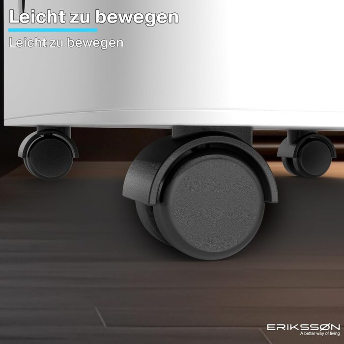 Електричний осушувач повітря з LED дисплеєм, таймером та захистом для дітей | Здатність осушувати 16 літрів вологи на добу | Для приміщень до 70 м² | Енергоефективний осушувач з датчиком вологості | Білий