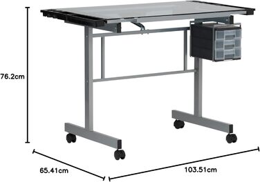 Зеркальний мольберт Studio Designs Vision з полицями та ящиками для олівців, 90,2 x 60,3 см
