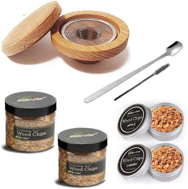 Набір для копчення коктейлів: факел, 8 смаків, тріски, ліхтарик, форма для льоду, аксесуари для віскі, інфузія