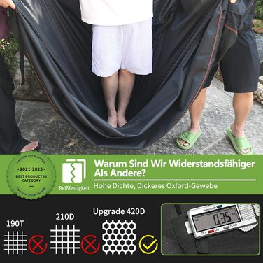 Захисний чохол для садовой меблів Enzeno L-подібної форми, водовідштовхуючий та вітростійкий, 255x255x87 см