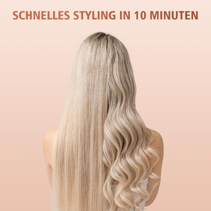 Набір для завивки волосся BESTOPE PRO 5 в 1 з LED-дисплеєм: 3 насадки, регулювання температури, рукавичка, 2 кліпси, рожеве золото