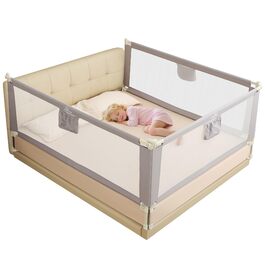 колір: сірий - без візерунку - 3 шт. (2x 200 см + 1x 180 см)