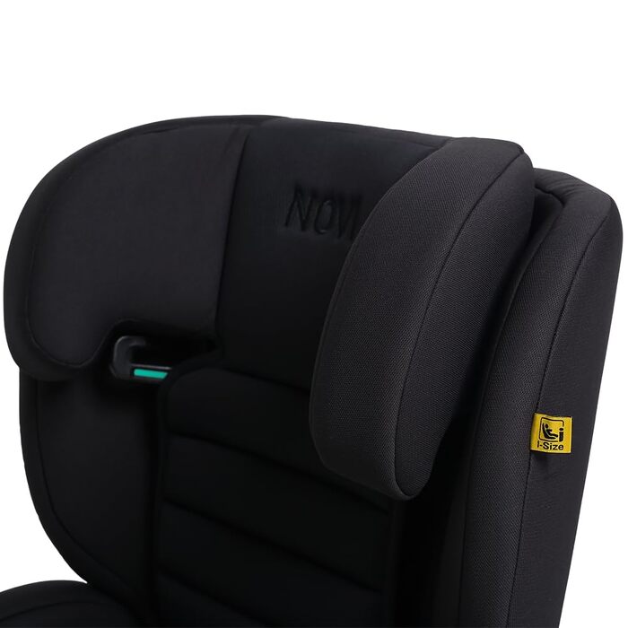 Дитяче крісло/автокрісло Novi Baby James Premium i-Size ISOFIX, від 3,5 до 12 років, від 100 до 150 см, регульоване до бустера, регульований по висоті підголівник, знімна спинка (чорна)