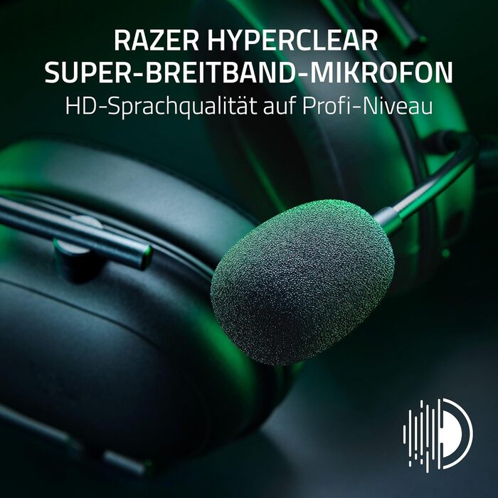 Razer BlackShark V2 HyperSpeed: Бездротові ігрові навушники для ПК (280г, мікрофон HyperClear, драйвер TriForce Titanium 50 мм, Bluetooth, чорний)