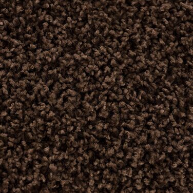 Враження килим круглий-ідеальний килим для вітальні, передпокою, спальні, дитячої, дитячої кімнати - високоякісний килимок, сертифікований Eko-Tex-Суцільний колір- (темно-коричневий, круглий 200 см)