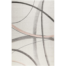 Сучасний килим з коротким ворсом - доріжка для вітальні, передпокою, спальні I CLOUD7 I WH-22433-064 I Бежево-рожевий I (200 x 290 см)