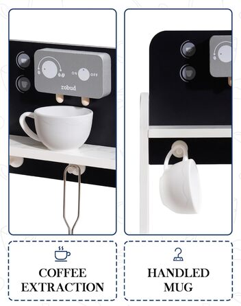 Дерев'яна дитяча кухня ROBUD з аксесуарами, сучасний стиль мармур, реалістичний дизайн, подарунок для дітей від 3 років