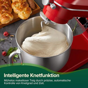 Кухонна машина Chefree M500 Profi: планетарний міксер 7л, 1800W, LED-дисплей, 10 швидкостей, 3 насадки (міксер, віночок, гак)