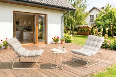 Комплект садових меблів MEBEL ELITE, тканина, бежевий, 3 предмети