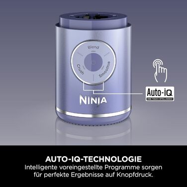 Портативний блендер Ninja Blast Max: 570 мл, акумулятор, чаша та кришка, 3 функції, для смузі та протеїнових коктейлів BC251EULD