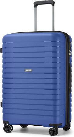 Чохол KONO середнього розміру з жорсткою обшивкою, валіза з 4 колесами, розширювана, легка, з тримачем для напоїв та TSA замком (зелений, L)