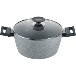 Каструля Berndes Topf 20 см з нержавіючої сталі з антипригарним покриттям, з кришкою з термостійкого скла, для всіх типів плит, індукційна, з м'якими ручками (Спеціальне видання)