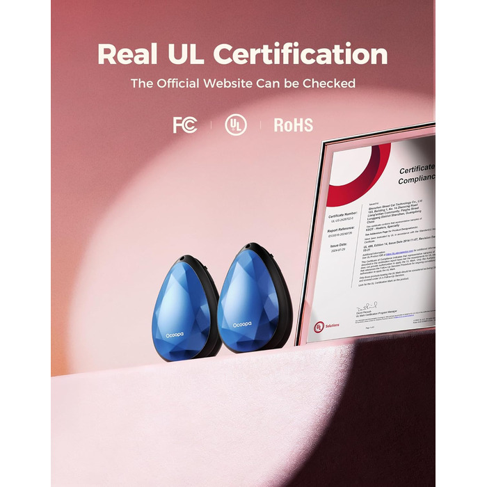 Електричні грілки для рук OCOOPA 2 шт., стильні, у формі діаманта з магнітом, перезаряджаються, для жінок, подарунок на Новий рік, для Рейно, піших прогулянок, кемпінгу, блакитні