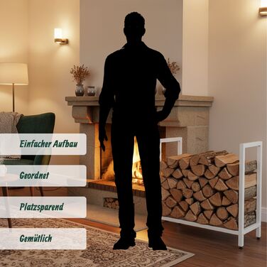 Стильна полиця для дров Relaxdays