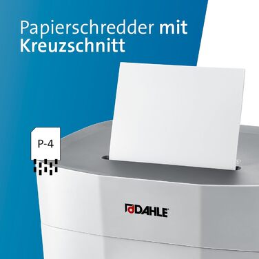 Шредер Dahle PaperSAFE PS 240: 10 листів, рівень безпеки P4, частинковий різак, без масла та обслуговування, 25 літрів, сірий
