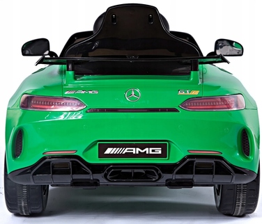 Дитячий електромобіль Mercedes GTR-S: м'які колеса EVA, шкіряне сидіння, пульт ДК, червоний