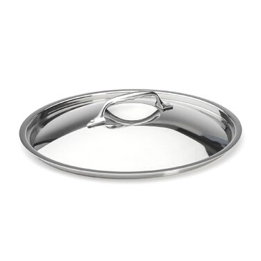 Кришка для каструлі De Buyer зі сталі з чавунною ручкою, діаметр 16 см, срібляста (3709.16N)