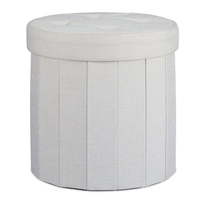 Relaxdays Пуф з місцем для зберігання, розмір M, круглий