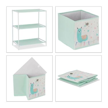Поличка Relaxdays для дітей з ламою та коробками