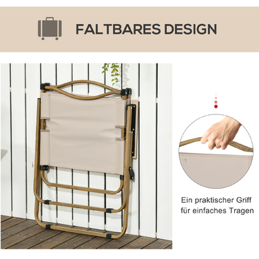 Кемпінгові стільці, 2 шт., пляжні, складні, сталевий каркас, 