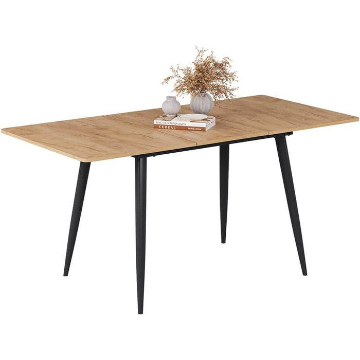 Розкладний стіл Vicco Esstisch Beaver, 80x70 см, золото-дубовий/чорний, 120-160x75x80 см