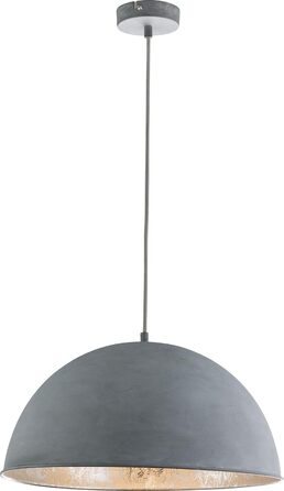 Стильний підвісний світильник Globo Їдальня вінтажний сірий підвісний світильник Індустріальний бетонний вигляд (промисловий підвісний світильник, кухонна лампа, підвісний світильник, 41 см, висота 120 см)