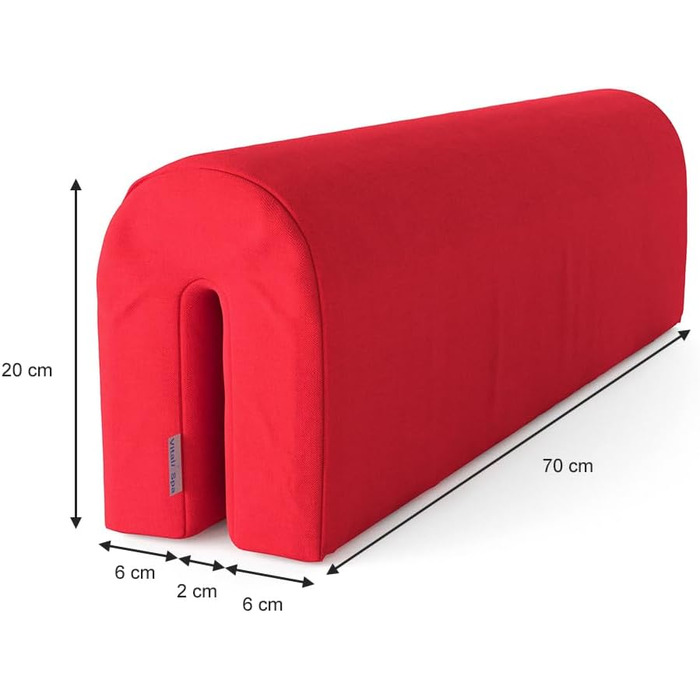 Бортик для ліжечка Bettumrandung 70x20 см, червоний - захист для безпечного сну дитини