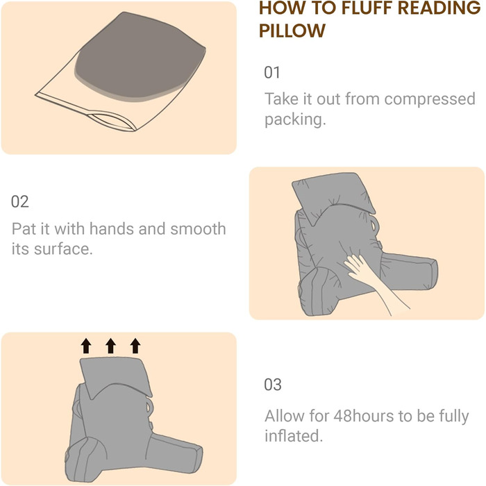 Підлогове крісло для читання з підголовником (світло-сірий, Oeko-Tex), м'яке спинне крісло з підлокітниками та кишенями для дорослих, зручне ліжко-крісло з Memory Foam для гуртожитку, світло-сірий, великий, преміум-якість