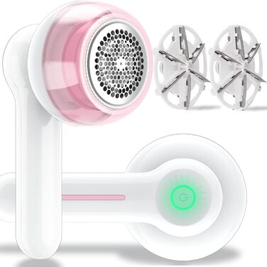 Електричний видальник ворсу для одягу з USB-зарядкою, 2 змінні насадки | Видалення ворсу з тканини, пуловерів, ковдр