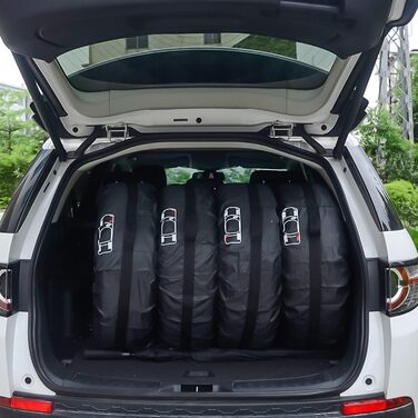 Набір чохлів для шин Geloo 4 шт. Водонепроникні, пилонепроникні, для зберігання та транспортування (діаметр 80 см, 13-17 дюймів)