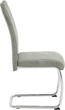 Крісло-гойдалка Hela Tische Flora, кухонне, сіре, з металевим каркасом, 42x57x98 см