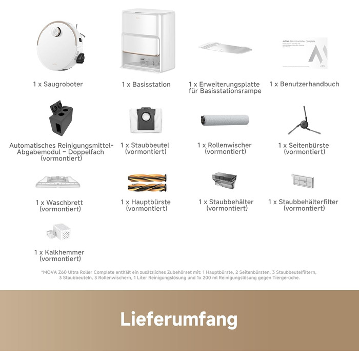 Робот-пилосос Mova V50 Ultra Complete з функцією миття: 24000 Па, 6 см перешкода, RGB AI, LED, 80°C миття, 63°C сушка, DuoSolution, Tricut