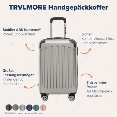 Набір валіз TRVLMORE: 2 валізи (ручна поклажа, шампань)