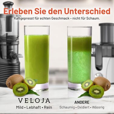 Професійний шнековий соковичавник Slow Juicer Pro для цілих фруктів та овочів – тиха робота, легке очищення, з рецептами