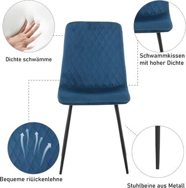 Стілець для обідньої кімнати GOLDFAN (4 шт.) з тканини льон, сірий. Сучасний кухонний, вітальний стілець з металевими ніжками.