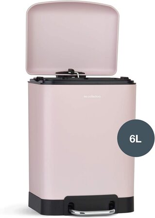 Кошик для сміття Les Collectors 690 / нержавіюча сталь / 6 л/прямокутна і практична (рожева)