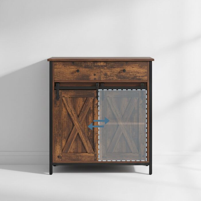 Тумбочка Relaxdays E1-MDF 80x70x30 см