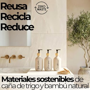 Набір дозаторів для мила в ванну кімнату, матовий чорний, 500 мл, 3 шт. для гелю та шампуню, з воронкою для наповнення