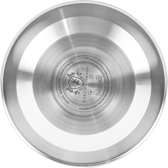 Чайник для води Karl Hausmann Induktion 3L з автоматичним свистком - нержавіюча сталь, сумісний з індукційними, газовими та електричними плитами