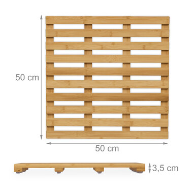 Бамбуковий килимок для ванної Relaxdays