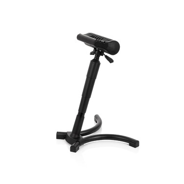 Крісло для роботи TOP WORK 33 PU чорного кольору з пінопластовим наповнювачем, металевим каркасом та регульованою висотою. hjh OFFICE