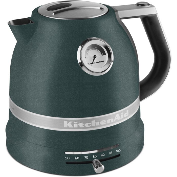 Електричний чайник KitchenAid з регулюванням температури 50-100°C, 1.5L, нержавіюча сталь (Empire), фільтр від накипу