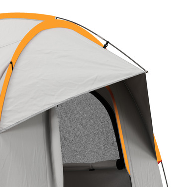 Outsunny Rear Tent Автомобільний купольний намет на 6 осіб з 3 дверима та вікнами, Намет задніх дверей для каравану та позашляховика з поліестеру, світло-сірий