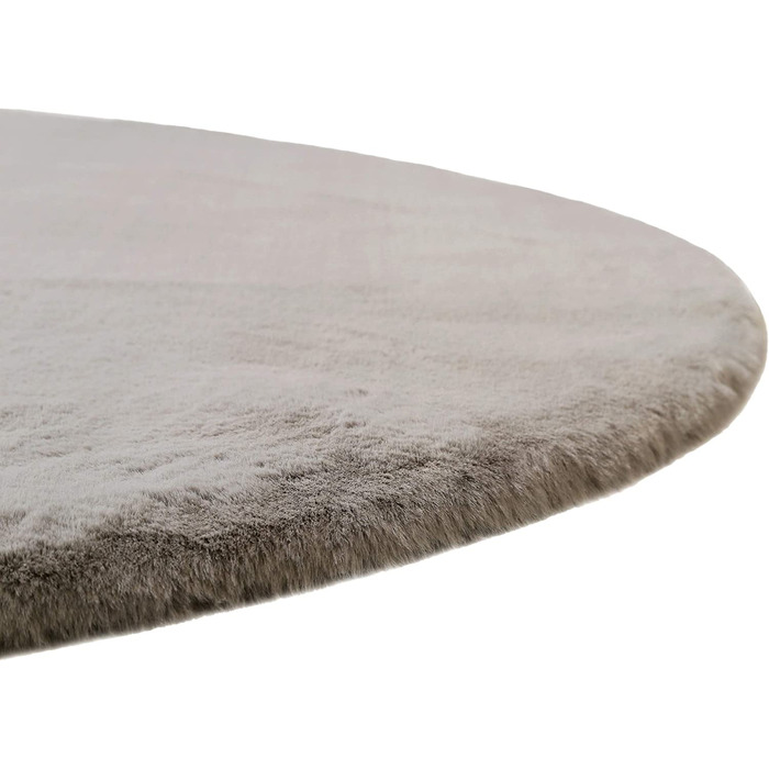 Сучасна килимова доріжка з високим ворсом для вітальні, передпокою , спальні, VITA (кругла, 100 см) (сіра, кругла, 150 см)