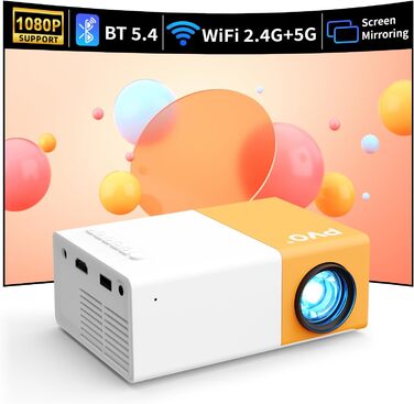 Міні-проектор PVO YG300ProMax: портативний, для мультфільмів, дитячий подарунок, для кінотеатру вдома, LED відеопроектор з можливістю підключення через кабель