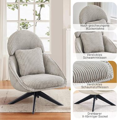 Ергономічне крісло для офісу, шкіра PU, крісло для начальника, 200 кг, з підніжкою та підтримкою попереку, для дому/офісу, регульоване, висока спинка, чорний, 1 шт. (Світло-сірий1, 1 шт.)