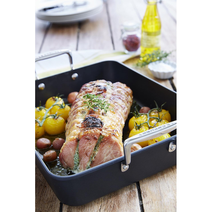 LE CREUSET Сковорода з антипригарним покриттям, 34 см, для всіх типів плит (включно з індукційними), алюміній, сірий/срібний